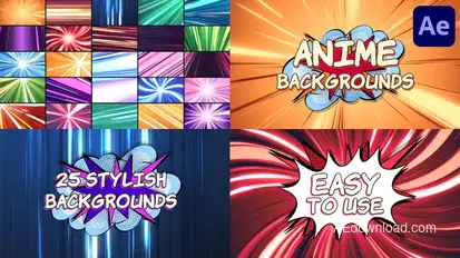 Anime Backgrounds | After Effects Elements template preview