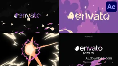 Anime Explosion Logo Opener | After Effects Logo Stings template preview