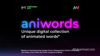 Aniwords — Animated Words Titles template preview