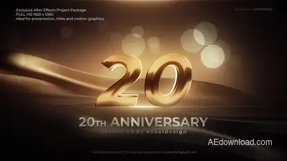 Anniversary Opener Titles template preview