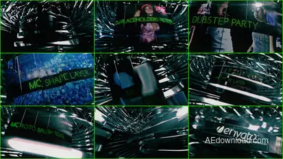 Announcement Party Video Displays template preview