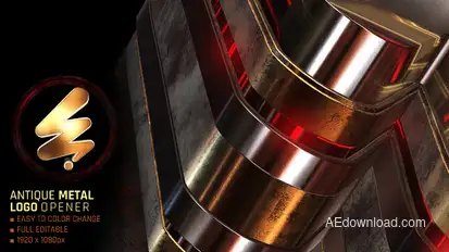 Antique METAL Logo Opener/Modern Glossy Logo Reveal Openers template preview