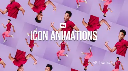 Any Icon Animations Pack Video Displays template preview