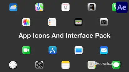 App Icons And Interface Pack for After Effects Elements template preview