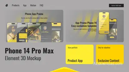 App Promo - Yellow Gray Pantone Product Promo template preview