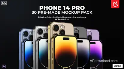 App Promo Phone 14 Pro Mockup Pack Product Promo template preview