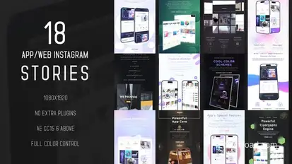 App / Website Instagram Stories Product Promo template preview