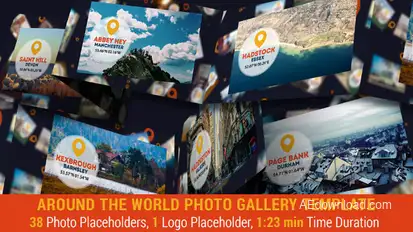 Around The World Photo Gallery Video Displays template preview