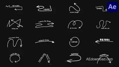 Arrows And Pointers With Titles for After Effects Titles template preview