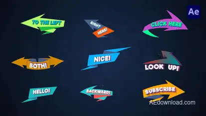 Arrows Lower Thirds - Origami [After Effects] Elements template preview