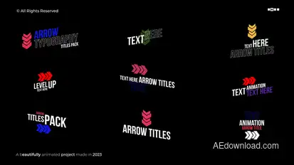 Arrows Titles | After Effects Titles template preview
