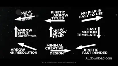 Arrows Titles RGB Titles template preview