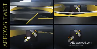 Arrows Twist Logo Stings template preview