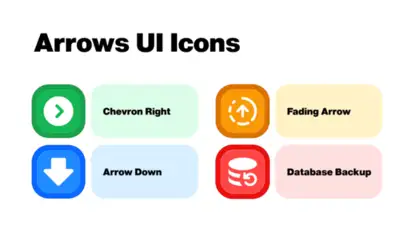 Arrows UI Icons Elements template preview