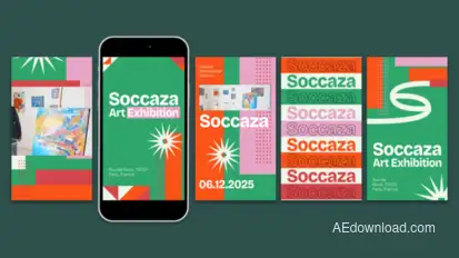 Art Exhibition Opening Product Promo template preview