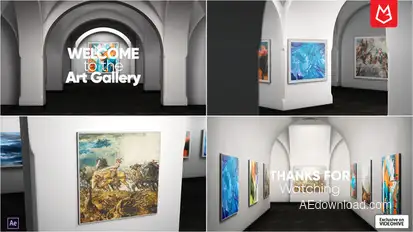 Art Gallery Museum Video Displays template preview