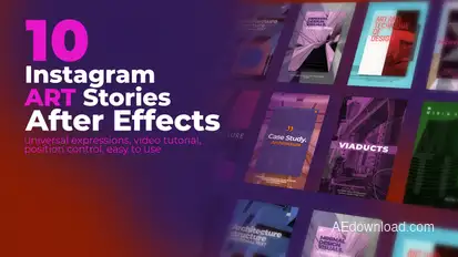 Art Instagram Stories Elements template preview