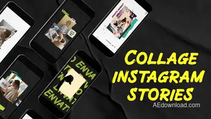Collage Art Instagram Stories broadcast-packages template preview