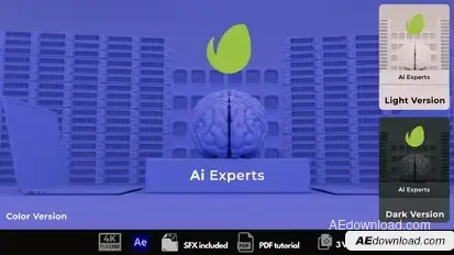 Artificial Intelligence Intro Logo Stings template preview