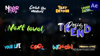 Artistic Colorful Titles for After Effects Titles template preview