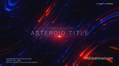 Asteroid Cinematic Title Titles template preview