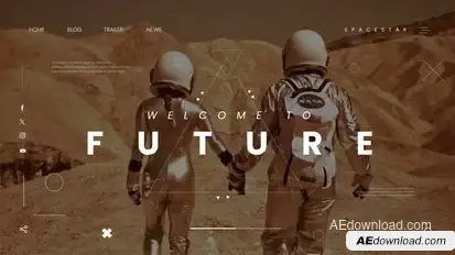 Astro Space Title Titles template preview