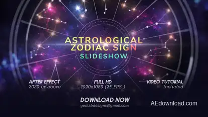 Astrological Zodiac Sign l Slideshow Video Displays template preview