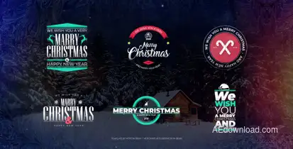 Atmospheric Christmas Titles Titles template preview