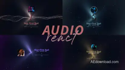 Audio React Music Visualizer Video Displays template preview