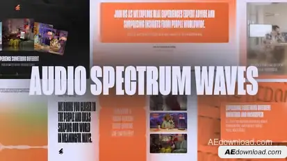 Audio Spectrum Waves Video Displays template preview