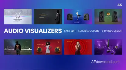 Audio Visualizers Video Displays template preview