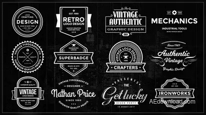 Authentic Vintage Titles Titles template preview