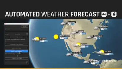 Automated WEATHER Forecast - WORLD Weather broadcast-packages template preview