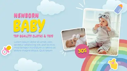 Autumn Baby Collection B161 Product Promo template preview