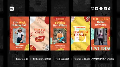 Autumn Instagram Stories Product Promo template preview