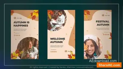 Autumn Instagram Story Openers template preview