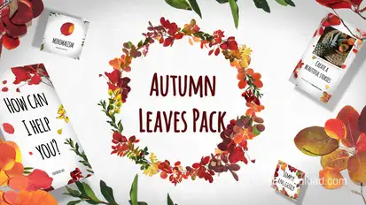 Autumn Leaves Pack Elements template preview