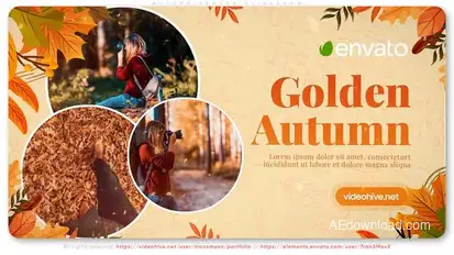 Autumn Season Slideshow Video Displays template preview