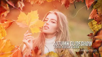 Autumn Slideshow Video Displays template preview