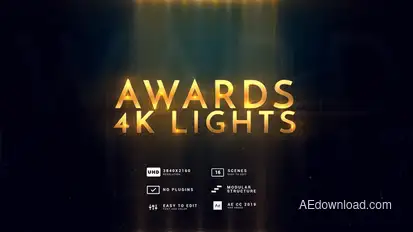 Awards | 4K Lights Titles template preview