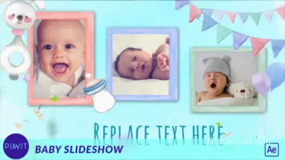 Baby Cute Slideshow Openers template preview
