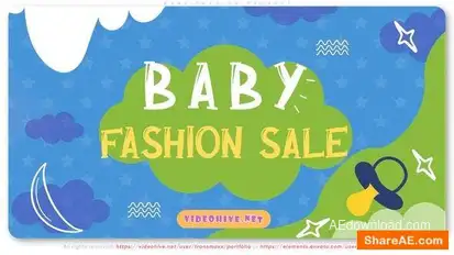 Baby Fashion Project Openers template preview