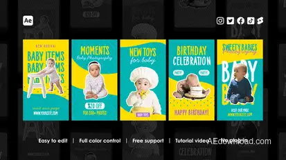 Baby Instagram Reels Product Promo template preview