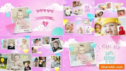 Baby is Turning 1 Openers template preview