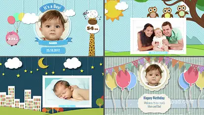 Baby Photo Album - Birthday Openers template preview