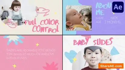 Baby Slides for After Effects Openers template preview
