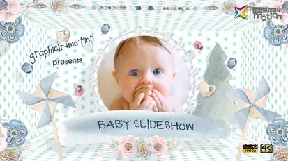 Baby Slideshow Video Displays template preview