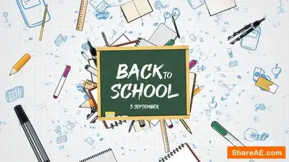 Back to School Logo Stings template preview