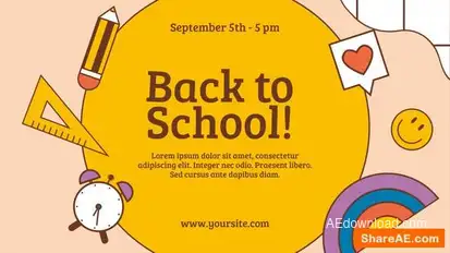 Back To School Intro Slideshow Openers template preview