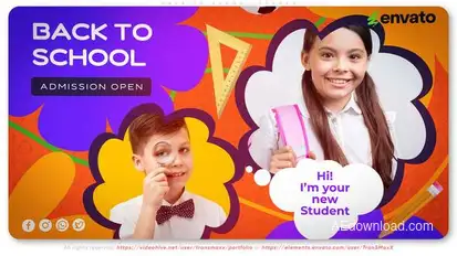 Back to School Opener Video Displays template preview